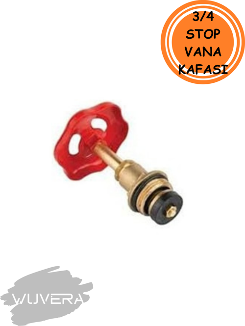 3/4” Stop Vana Kafası – %100 Pirinç Gövde, 25 Bar Basınç & Sızdırmaz Conta
