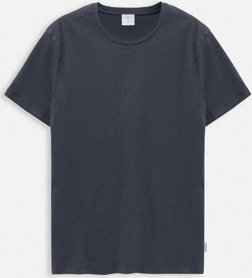 Jersey Antrasit Renk İpek Apreli Bisiklet Yaka T-shirt