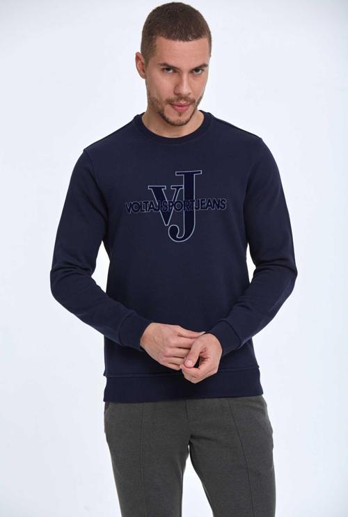 Ivy Bisiklet Yaka Erkek Sweatshirt Lacivert