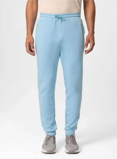 Loss Bebek Mavi Renk Logo Baskılı Örme Jogger Pantolon