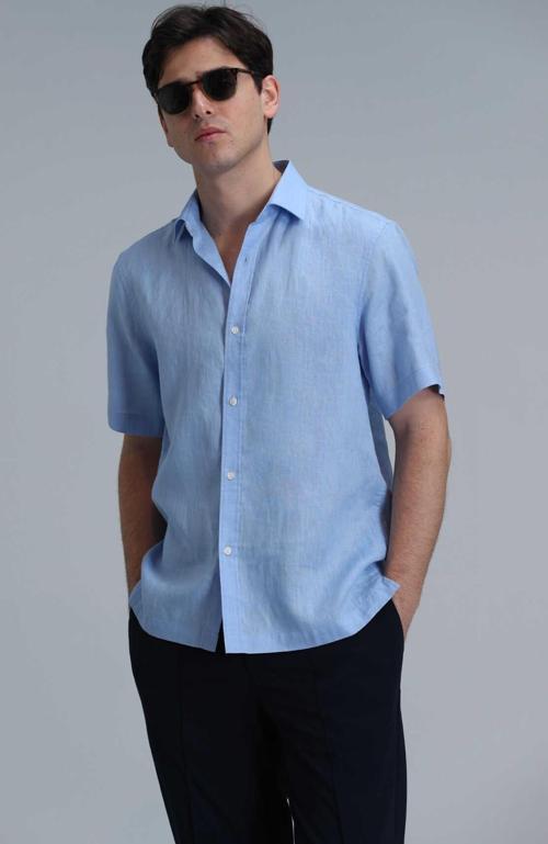 Bert Erkek Basic Gömlek Comfort Fit Mavi
