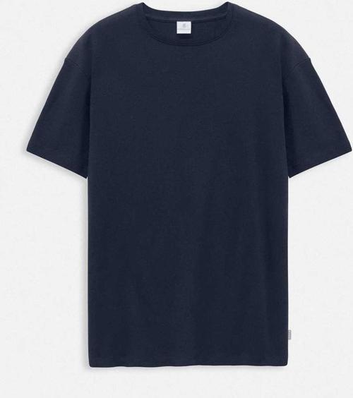 Orlen Lacivert Renk İpek Apreli Oversize T-shirt