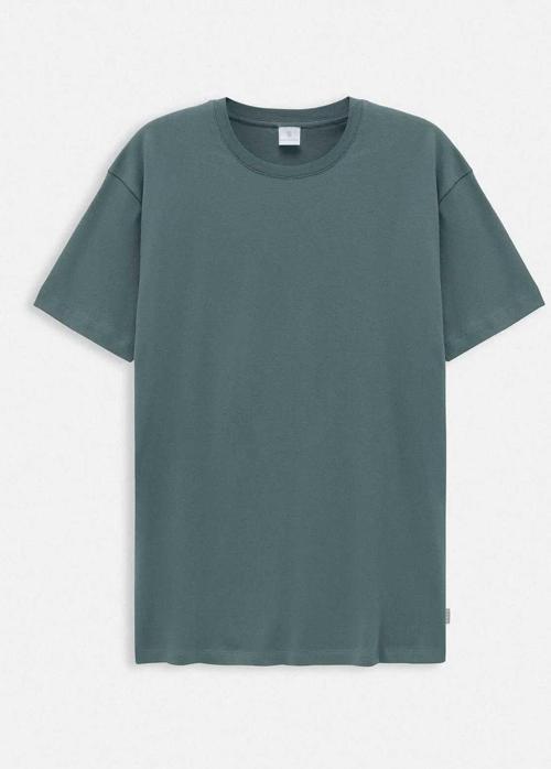 Orlen Haki Renk İpek Apreli Oversize T-shirt
