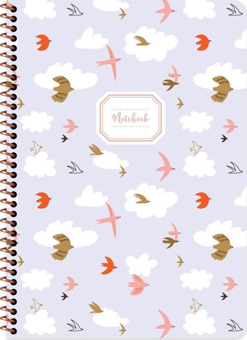 A4 Çizgili Spiralli Hayvanlar Defter - Kuş