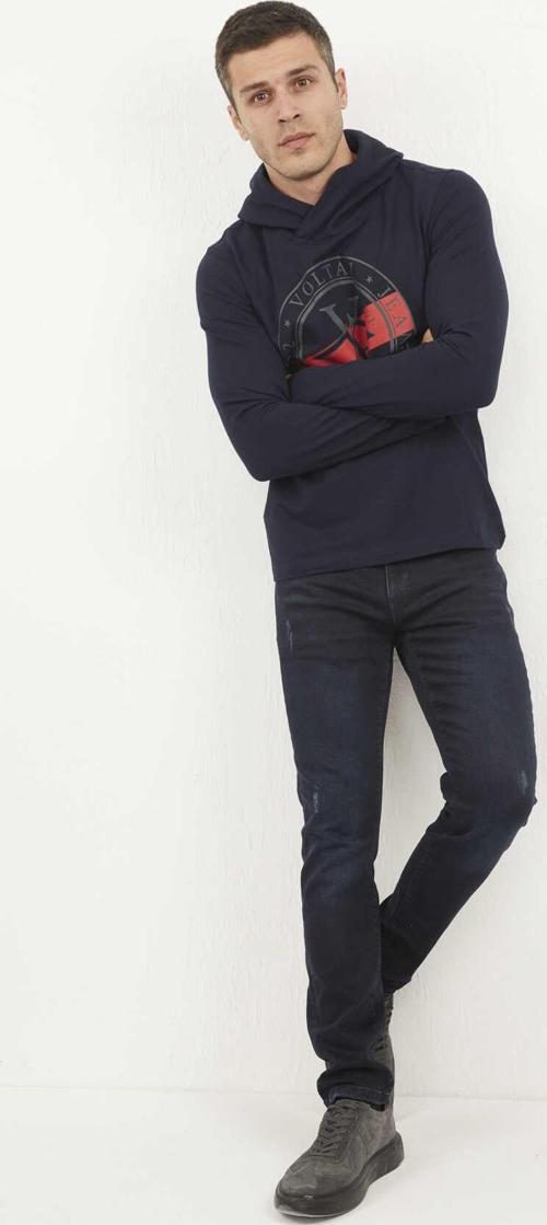 Rio Kapüşonlu Erkek Sweatshirt Lacivert