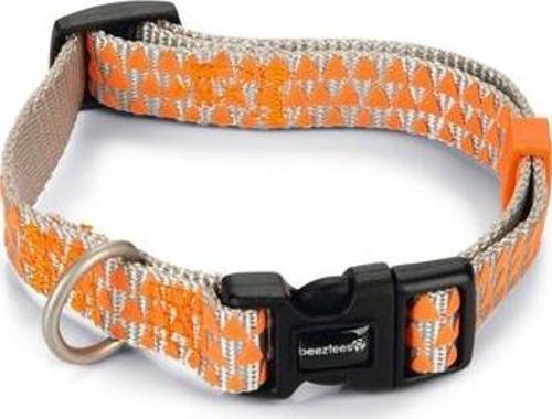 Köpek Boyun Tasması, Açık Gri Turuncu, 26-40cm