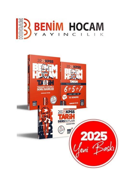Benim Hocam Yayınları 2025 Kpss Tarih Ders Notları - Soru Bankası Ve 6+5+7 Deneme Seti 