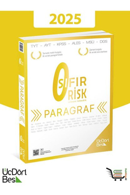 Üç Dört Beş Yayınları 345 Paragraf Sıfır Risk 2025 Model Üç Dört Beş Yayıncılık
