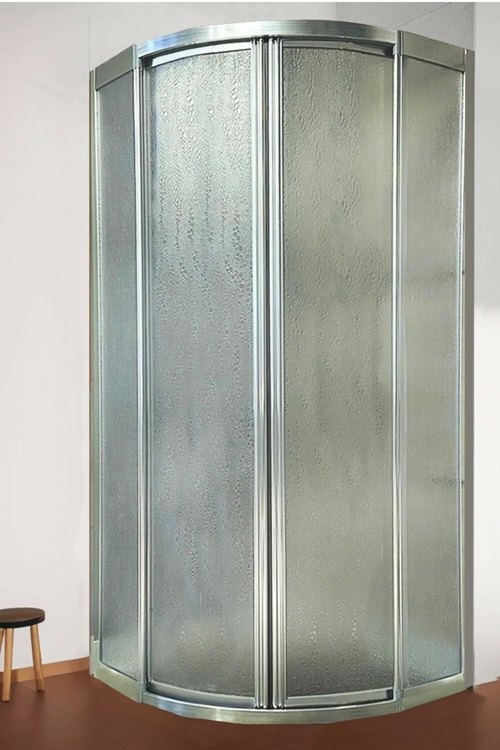 Duşakabin Krom Oval Mika Camlı 100x100 (Teknesiz)