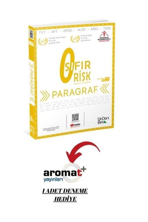 Üç Dört Beş Yayınları 345 3 4 5 Paragraf Sıfır Risk 2024 Model + 1 Adet Aromat Deneme Hediye