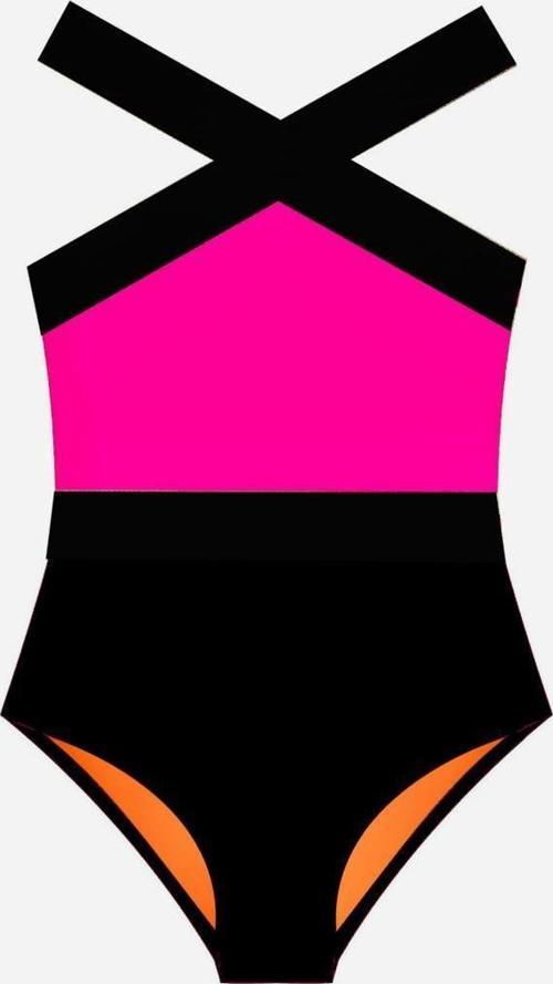 SİYAH-PEMBE KIZ ÇOCUK MAYO DB200703CM