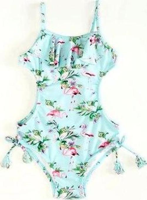 FLAMINGO BASKILI KIZ ÇOCUK MAYOKINI DB200558CM