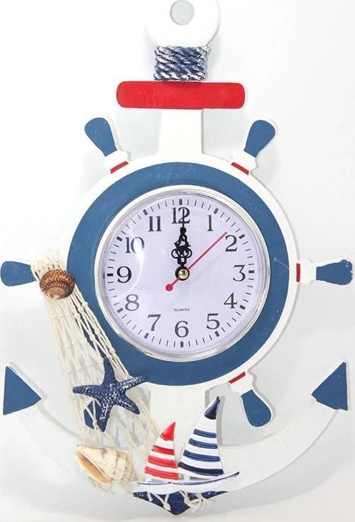 Ahşap Marin Dümenli Ve Çapa Tasarımı Saat Alk2471