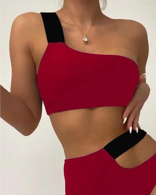 Lastikli Cut Out Bikini Takım DB200713BT
