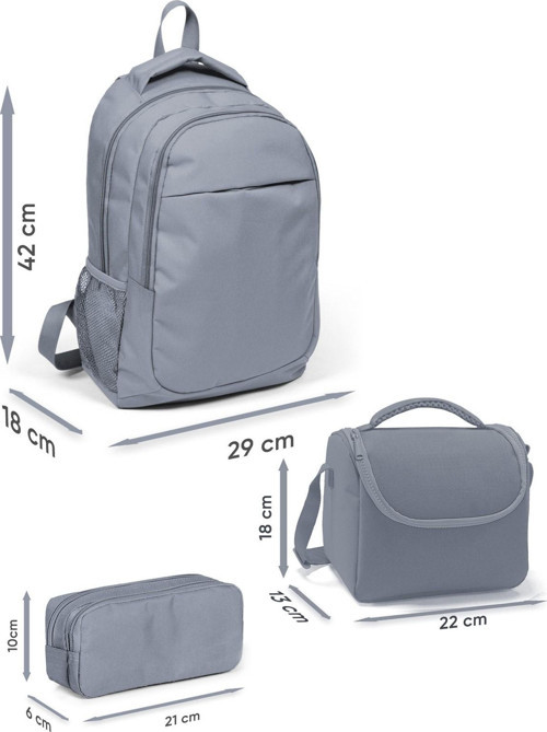 Coral High Kids Çok Renkli Kalp Desenli 3’lü Okul Çanta Seti SET0123670 2