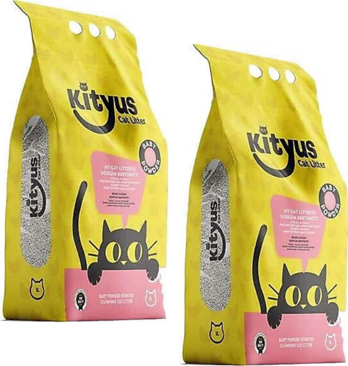 Bebek Pudrası Kokulu Kedi Kumu 10 L x 2 Adet