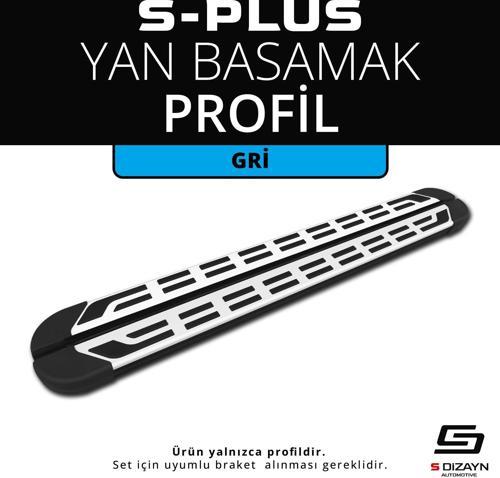 S-Plus Gri Yan Basamak Profil 203 Cm Etekli