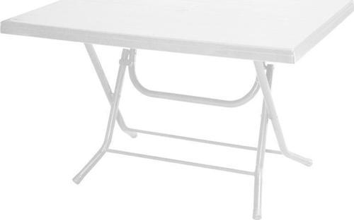 MT-GFM212 Ancora Plastik Dikdörtgen Katlanır Bahçe Balkon Masa 75x120 cm Beyaz