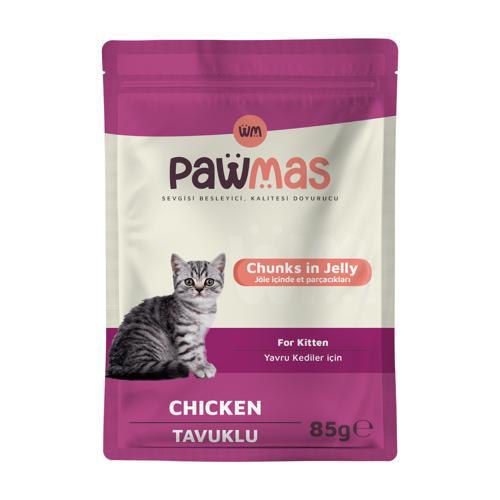 Pouch Tavuklu Yavru Kedi Yaş Mama 85Gr