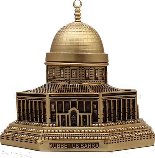 Kubbet-üs-Sahra dekoratif Altın Rengi Büyük Hacmi Çap: 25 cm- Yüksek: 22 cm M00010