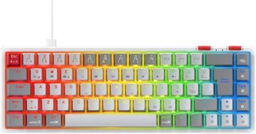 Yoru Mini RGB Red Switch Mekanik Beyaz/Gri Type-C Kablolu Gaming Klavye