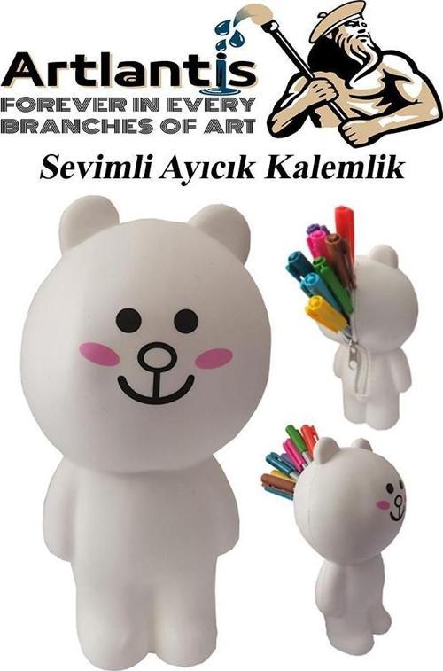 Silikon Sevimli Ayıcık Kalemlik 1 Adet Yumuşak Silikon Sevimli Hayvanlar Kalem Kutusu Eğlenceli Hediyelik Kalemlik