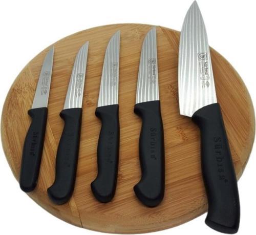 Sürmene 5 Parça Bıçak Seti Siyah