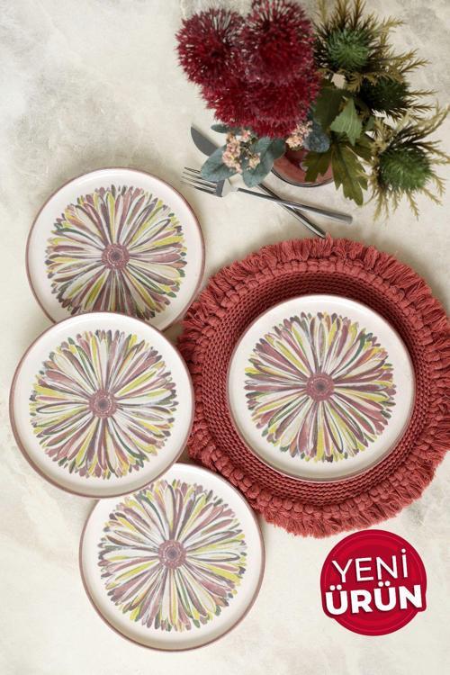 Serene Flower Nordıc Pasta Tabağı 22 Cm 4 Adet 22983