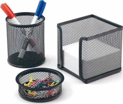 505 Siyah Metal Üçlü Kalemlik Set
