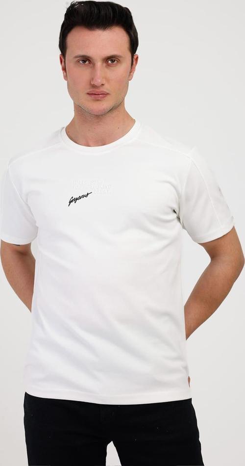 GORGEOUS Bisiklet Yaka Pamuklu Tişört - Beyaz