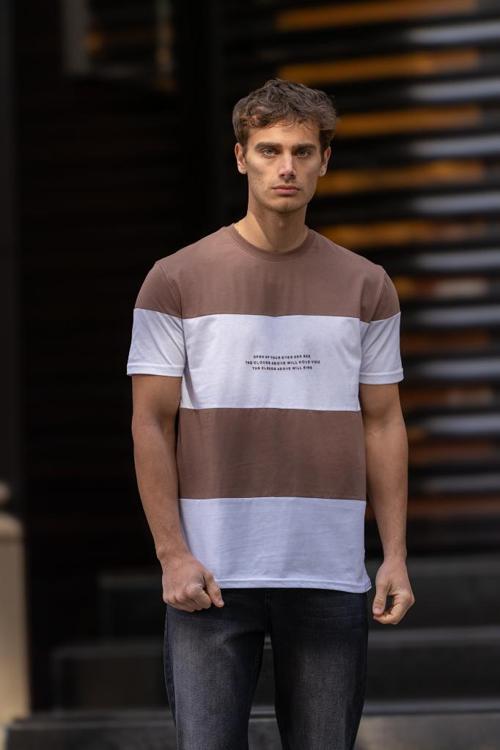 TUMBLER Oversize Bisiklet Yaka Pamuklu Tişört - Kahve