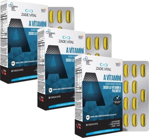 A Vitamini (3 Kutu) 90 Kapsül