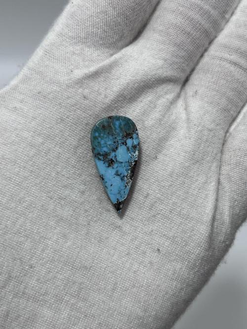 Okyanus Temalı Doğal Kabaşon Firuze Taşı 13,6 Karat - Turkuaz Taşı 2,74 Gram