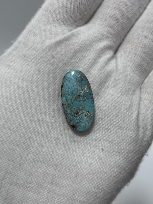 Okyanus Temalı Doğal Kabaşon Firuze Taşı 18,3 Karat - Turkuaz Taşı 3,67 Gram