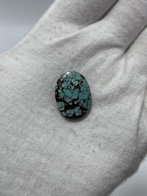 Okyanus Temalı Doğal Kabaşon Firuze Taşı 18,6 Karat - Turkuaz Taşı 3,72 Gram