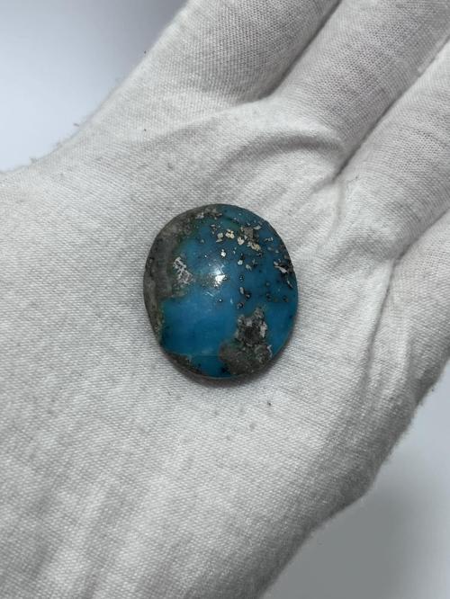 Okyanus Temalı Doğal Kabaşon Firuze Taşı 41,9 Karat - Turkuaz Taşı 8,40 Gram