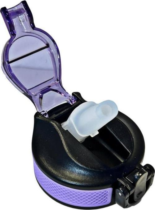 Otomatik Pipetli Su Matarası Yedek Kapağı 65mm Mor 