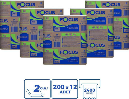 Optimum Z Katlama Kağıt Havlu (12 PAKET X 200 YAPRAK)