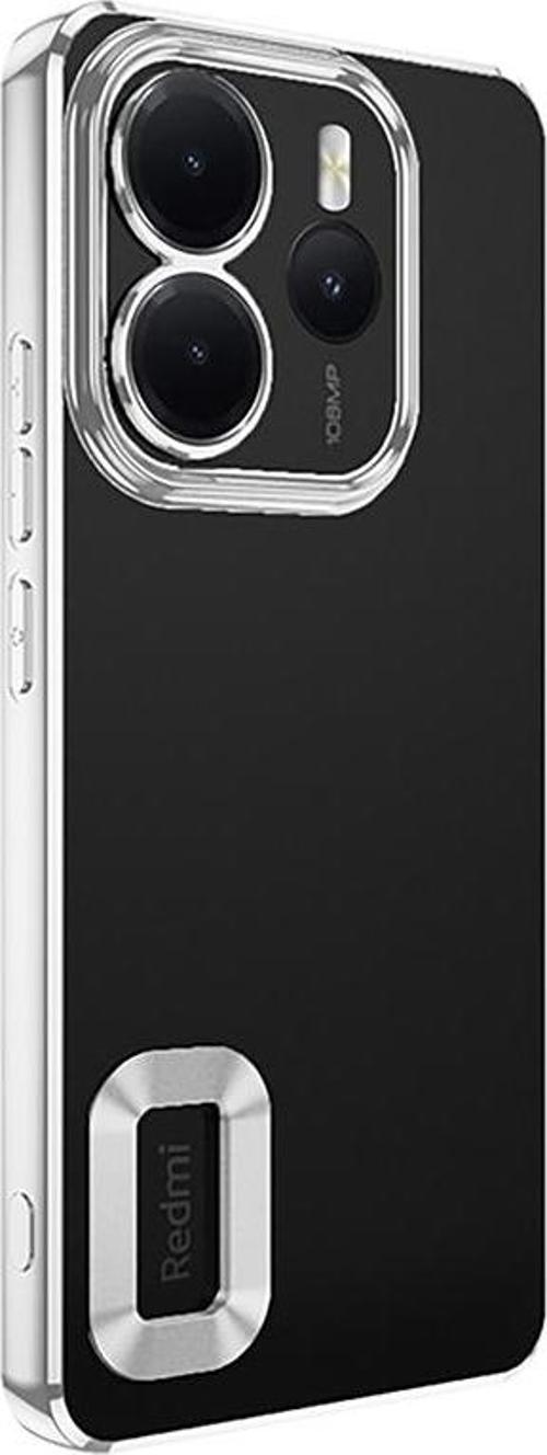 Redmi Note 14 4G Kılıf Köşeleri Renkli Şeffaf Kamera Korumalı Silikon Luxury Kapak