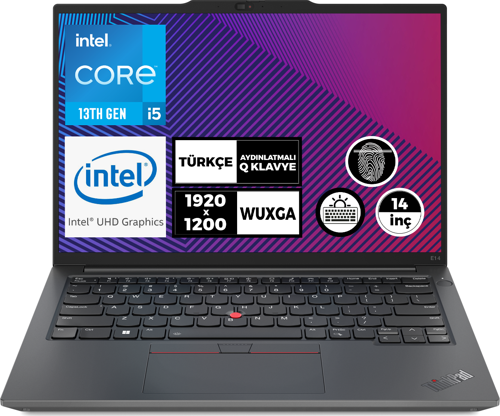 ThinkPad E14 G5 i5-13420H 16GB 512GB SSD 14" WUXGA Fdos Taşınabilir Bilgisayar 21JK00KTTX