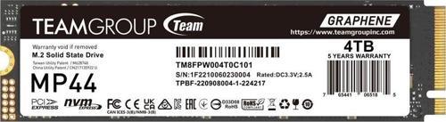 MP44 4TB 7400/6900MB/s Gen4x4 NVMe M.2 SSD (TM8FPW004T0C101)