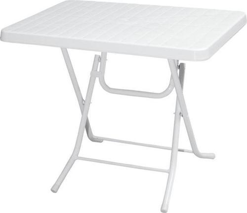 MT-GFM210 Picnic Plastik Dikdörtgen Katlanır Bahçe Balkon Masa 60x85 cm Beyaz