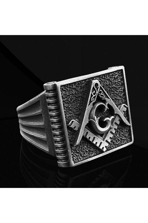Freemason Kare Mason Yüzük