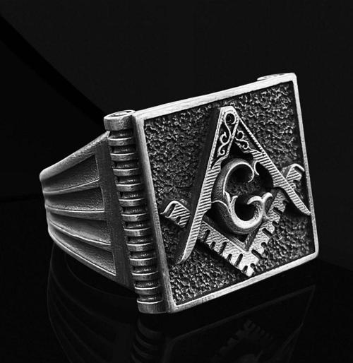 Freemason Kare Mason Yüzük