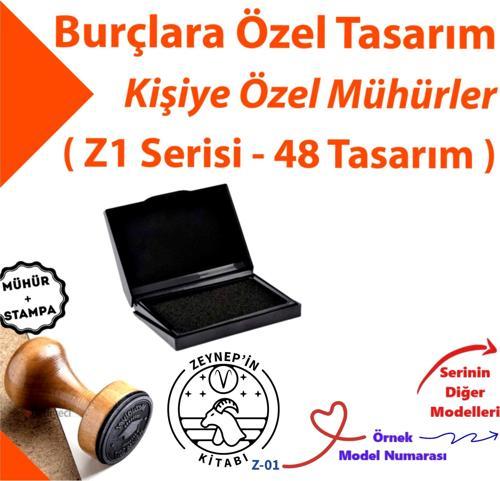 Burçlara Özel Tasarım Mühür, Burç Temalı Kaşe, Hediyelik Burçlu Damgalar Z1 Serisi