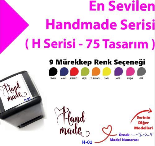 Handmade, El Yapımı, With Love Yazılı Kaşeler, Renkli Otomatik Kaşe, Butik Firmalara Kaşeler H Serisi