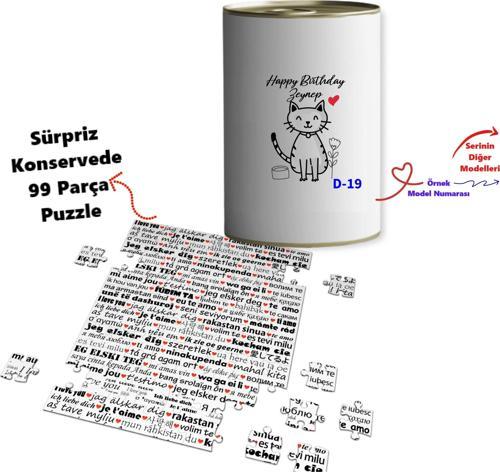 Kişiye Özel 100 Dilde Seni Seviyorum Puzzle Konservesi D Serisi