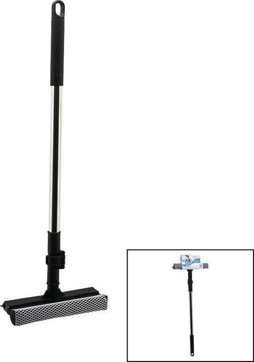 2İN1 BAŞLI=ÇEKPAS - FİLE KAPLI SÜNGER ÇOK AMAÇLI YÜZEY TEMİZLİK MOP - CAMSİL KİLİTLİ UZAYAN METAL SAP=56-94CM (2818)