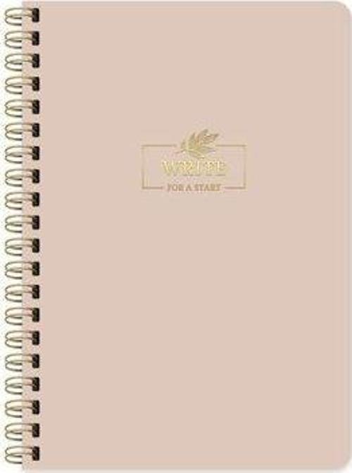 A5 96 Yaprak Çizgili Sert Kapak Spiralli Start Defter Lila