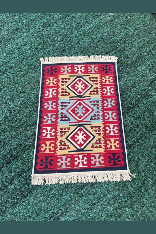 Dokuma Kilim Çift Taraflı Kullanılabilir Çok Renkli